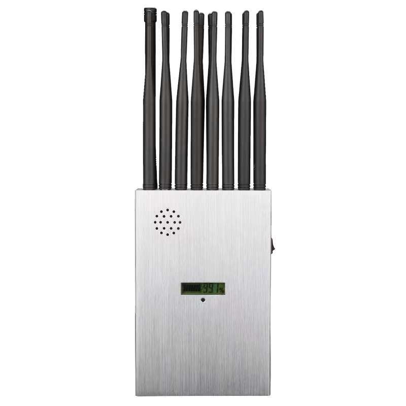 Portable 16 band 5G mobile phone WiFi GPS UHF VHF Jammer RC all-in-one signal blocker with LCD screen 1