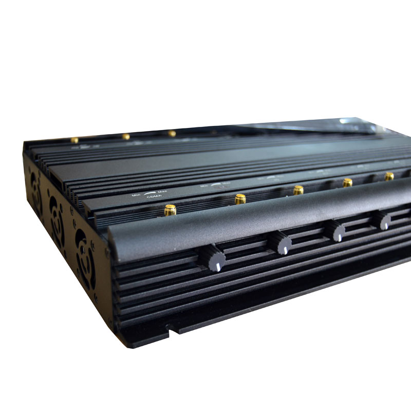 Adjustable Powerful 14 Antennas 3G 4G Phone Blocker& WiFi UHF VHF Jammer GPS Lojack Blocker 5