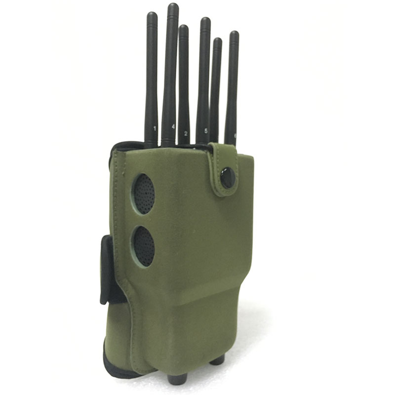 6 Antennas Handheld Selectable 5.5W Cell Phone 2G 3G 4G WiFi Jammer Blocker with Carry Case 2