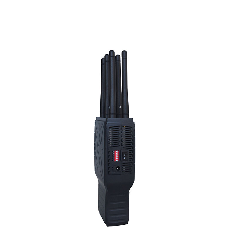 6 Antennas Handheld Selectable 5.5W Cell Phone 2G 3G 4G WiFi Jammer Blocker with Carry Case 4