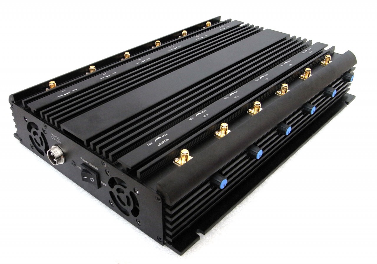 Newly 12 Antennas Cell Phone 3G 4G WiFi GPS VHF UHF Jammer LoJack All Bands Signal Blocker with Power Adjustable 5