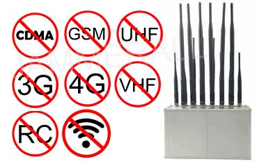Desktop Cellphone WiFi Lojack UHF VHF Jammer Radio All Bands Blocker 1