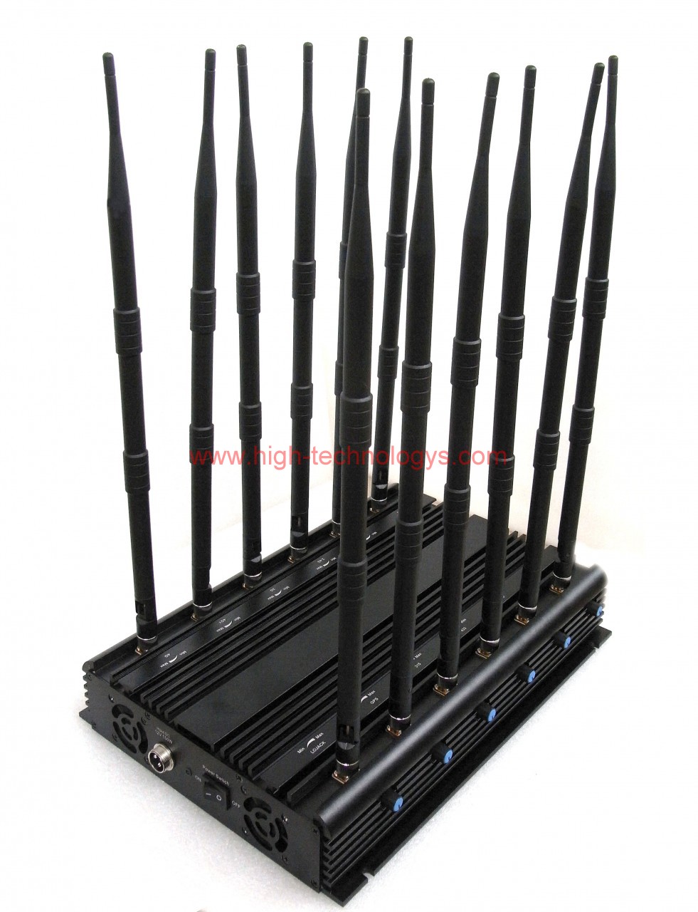 12 Antennas GPS VHF UHF LoJack Jammer 3G 4G WiFi All Bands Signal Blocker with Adjustable Function 2