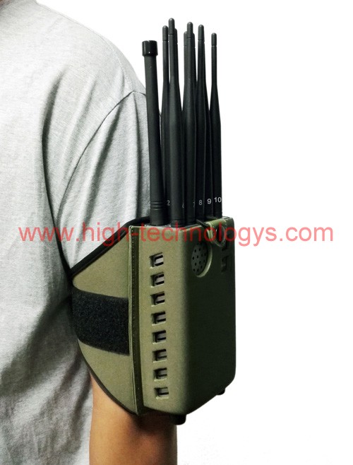 Portable 10 Antennas Mobile Phone Signal Jammer GPS Wi-Fi LOJACK Signal Blocker 2