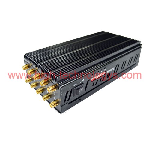 Portable 10 Antennas Mobile Phone Signal Jammer GPS Wi-Fi LOJACK Signal Blocker 3
