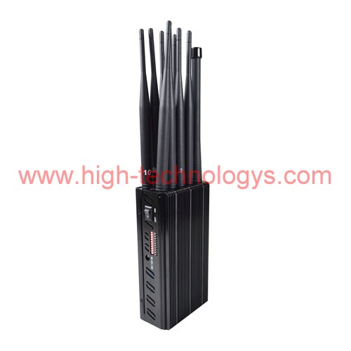 Portable 10 Antennas Mobile Phone Signal Jammer GPS Wi-Fi LOJACK Signal Blocker 5