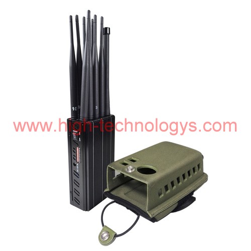 Portable 10 Antennas Mobile Phone Signal Jammer GPS Wi-Fi LOJACK Signal Blocker 1