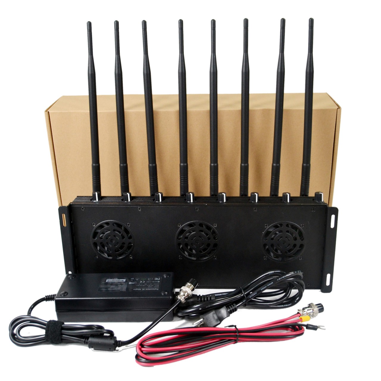 Powerful Adjustable WiFi GPS 2G 3G Cell Phone LoJack Blocker and UHF VHF Jammer 3