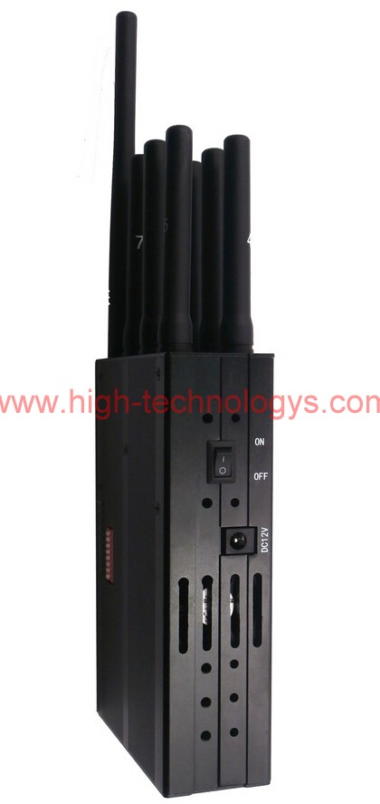 Portable Selectable High capacity 8 band 2G 3G 4G Phone Signal Jammer & WiFi GPS L1 Lojack All in one Jammer( European version) 4