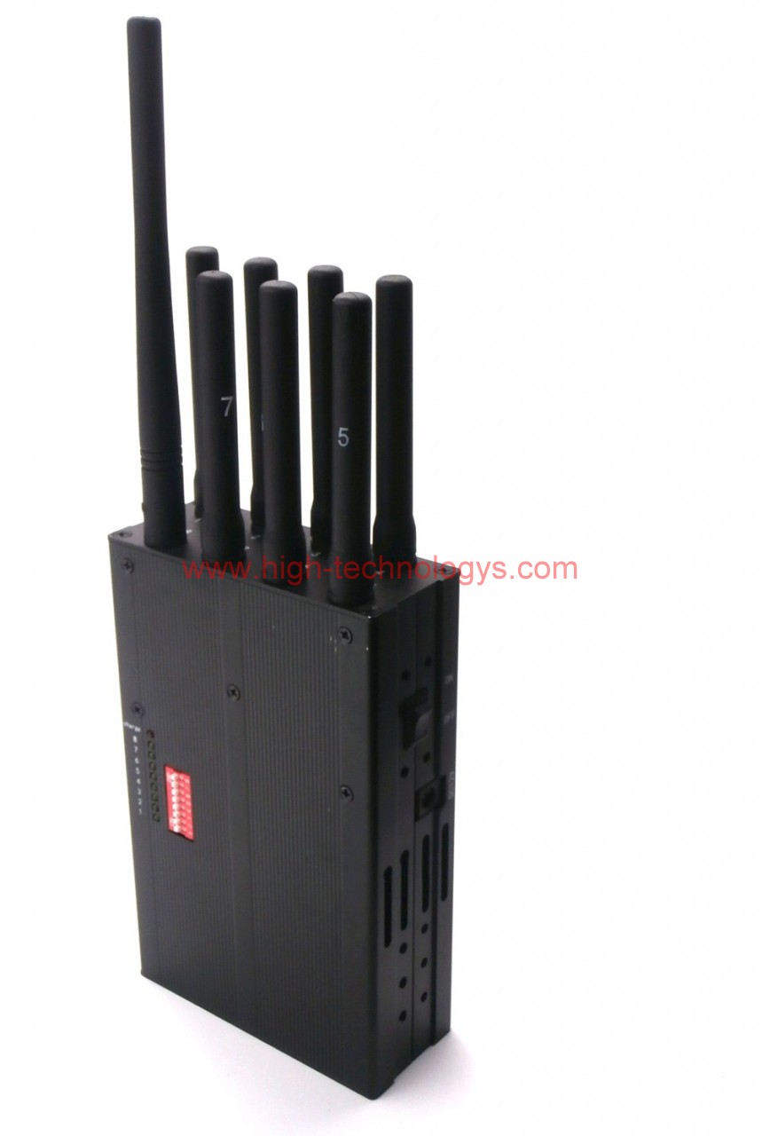 Portable Selectable High capacity 8 band 2G 3G 4G Phone Signal Jammer & WiFi GPS L1 Lojack All in one Jammer( European version) 1