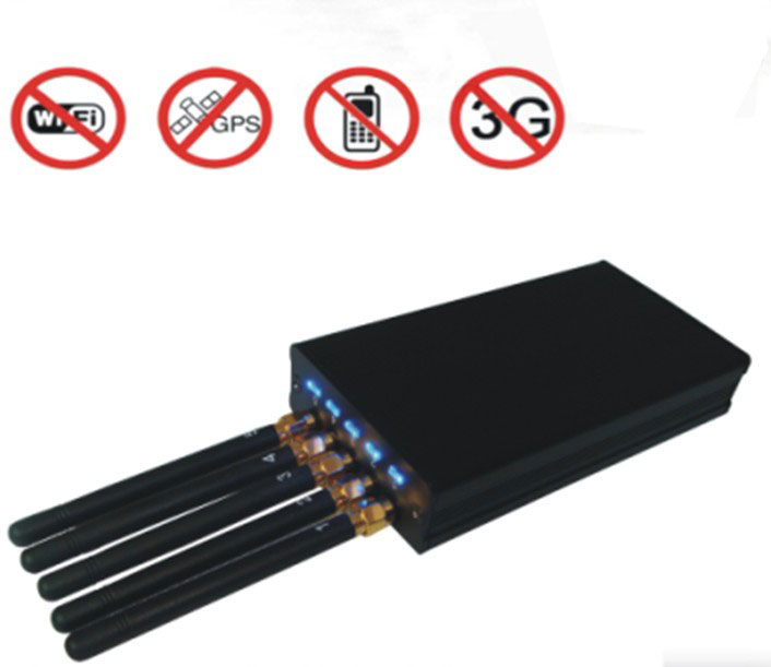 Portable 5 Antenna Cell phone & WI-Fi & GPS L1 Jammer 2