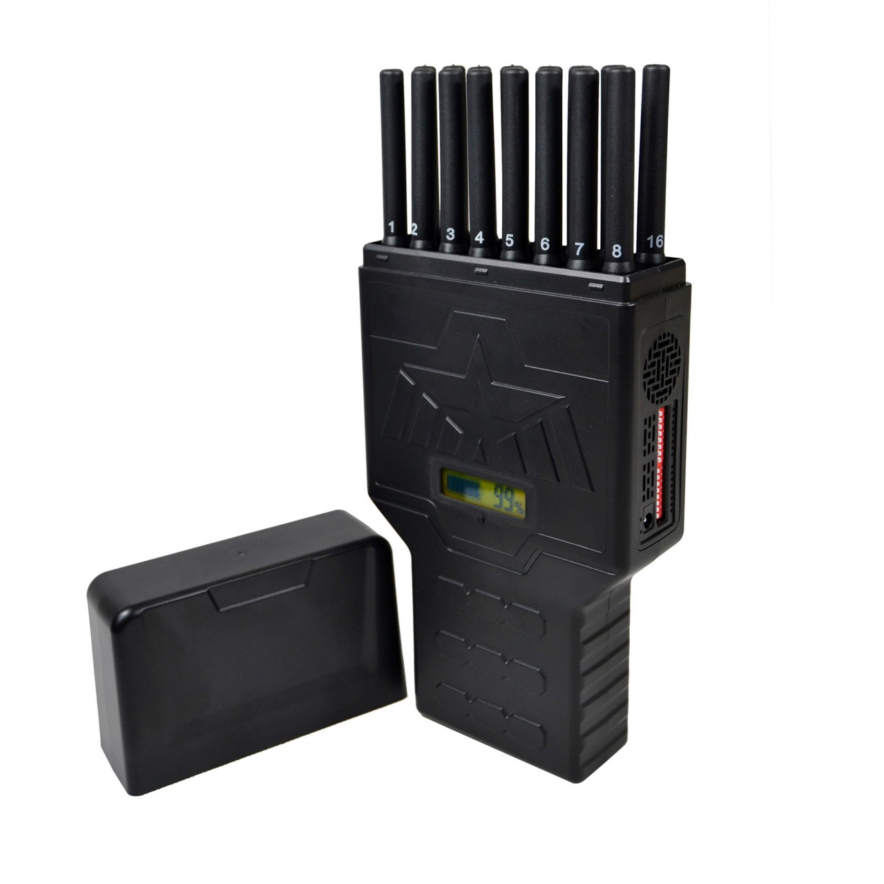 Portable Hidden 16 Antennas Muti-functional 5G Cell Phone Jammer WiFi GPS UHF VHF RC All In One Signal Blocker 2