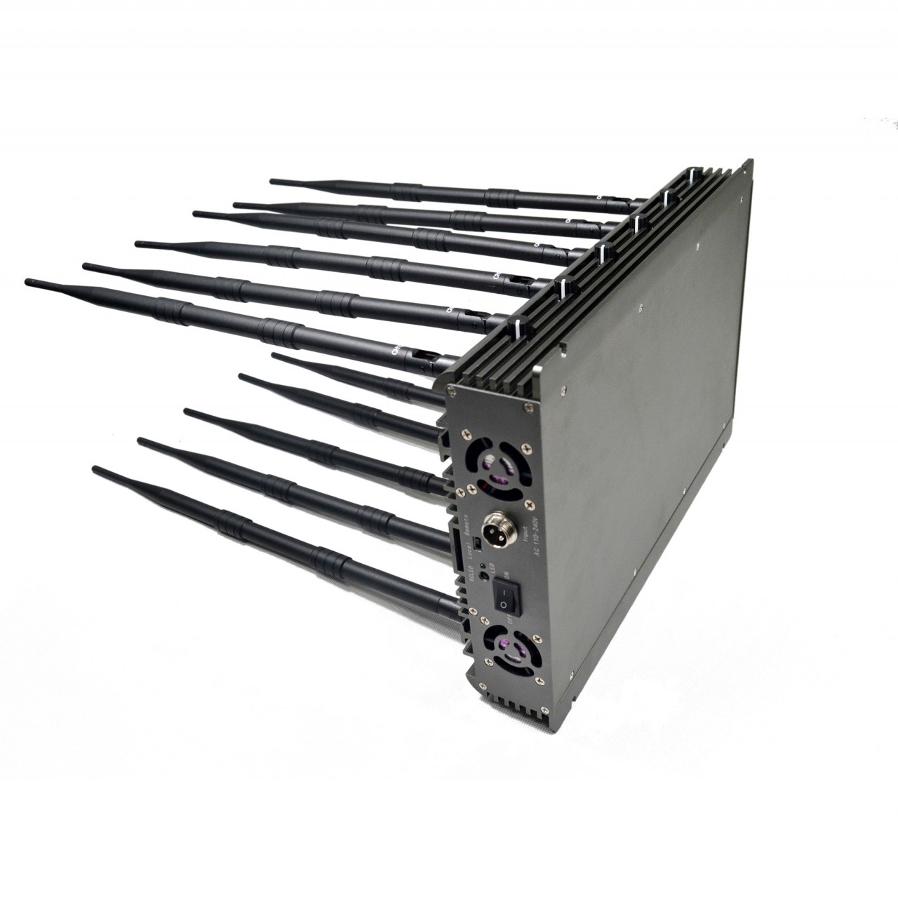 12 Antennas Adjustable Powerful Cellphone 2G/3G/4G + WIFI(2.4G,5.8G) + LOJACK + UHF VHF Signal Jammer Desktop with Remote Control 4
