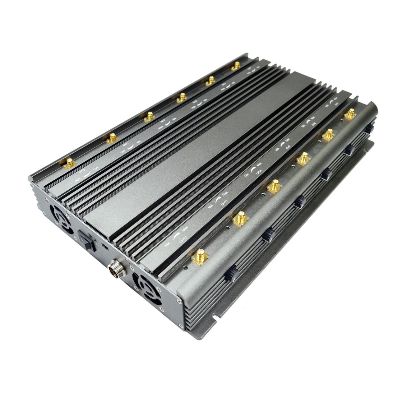 12 Antennas Adjustable Powerful Cellphone 2G/3G/4G + WIFI(2.4G,5.8G) + LOJACK + UHF VHF Signal Jammer Desktop with Remote Control 5