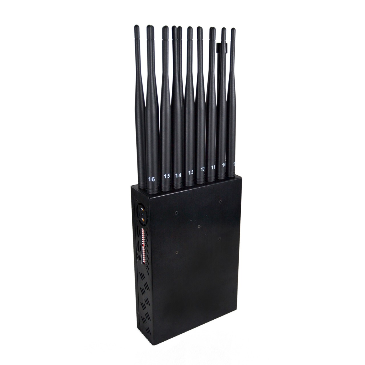 16 antenna full band 5G 4G 3G 2G WiFi2.4G 5G & GPSL1L2L5 VHF UHF Jammer LOJACK RC433 315 mobile phone signal Blocker 3