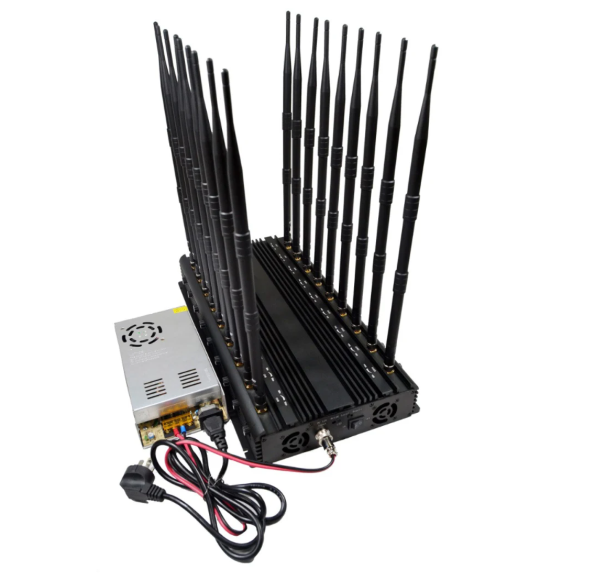 All-in-One Adjustable Desktop Cell Phone Signal 2G/3G/4G + All GPS + RC + UHF/VHF+ WiFi 2.4G 5.2g 5.8g Jammer with 18 Antennas 1