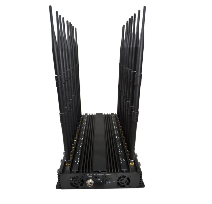 All-in-One Adjustable Desktop Cell Phone Signal 2G/3G/4G + All GPS + RC + UHF/VHF+ WiFi 2.4G 5.2g 5.8g Jammer with 18 Antennas 2