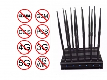 12 Antennas Desktop 5G/4G/3G/2G Mobile Phone 3.5G 3.7G Signal jammer 2.4G 5G WiFi Blocker 