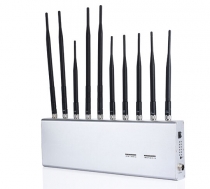 12W 10 Antennas High Power GPS UHF VHF 3G 4G WiFi Bluetooth LoJack Jammer