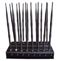 Adjustable 16 Antennas Powerful 3G 4G phone jammer & WiFi UHF VHF GPS Lojack All Bands Signal Blocker of Global Version