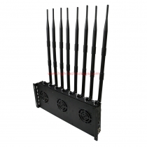 8 Bands Adjustable Multi Purpose 18W Mobile Phone 3G 4G WiFi Jammer LoJack GPS Blocker 