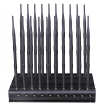 20 Antennas Tabletop Adjustable Cell Phone Blocker 5G WiFi GPS VHF UHF RC Lojack Signal Jammer