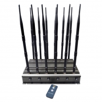 Adjustable 70W 12 Antennas All Cellphone WIFI 2.4G 5.8G Blocker GPS UHF VHF Signal Jammer 