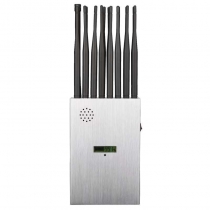 Newly Portable 16 Antenna 5G Mobile Phone Jammer WiFi GPS UHF VHF RC all-in-one LCD screen signal jammer