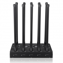 10 Antennas 220W Medium Power 2G/3G/4G Cell Phones WiFi(2.4G, 5G) UHF VHF Jammer Blocker with Intelligent Cooling System