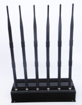 6 Bands GPS UHF VHF Jammer Lojack and Cell Phone Blocker (3G, GSM, CDMA, DCS)