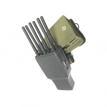 6 Antennas Handheld Selectable 5.5W Cell Phone 2G 3G 4G WiFi Jammer Blocker with Carry Case