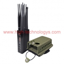 Portable 10 Antennas Mobile Phone Signal Jammer GPS Wi-Fi LOJACK Signal Blocker 