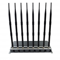 Adjustable 46W Powerful New Cellphone Signal Jammer with 8 Antennas Indoor Using WIFI Jammer Up to 60m 