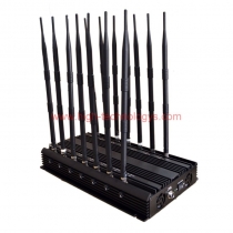 Adjustable 14 Antennas 3G 4G Cellphone Signal Blocker & GPS UHF VHF & WiFi Lojack Signal Jammer