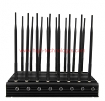 High Power 16 Antennas 3G 4G phone jammer & WiFi UHF VHF Lojack GPS All Bands Signal Blocker