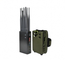 Selectable 10 Antennas Portable Mobile Phone Signal Jammer WiFi RC Blocker with Carry Case