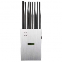 Portable 16 band 5G mobile phone jammer WiFi GPS UHF VHF Remote Control all-in-one LCD screen signal jammer