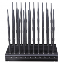 20 Antennas Adjustable Desktop 5G Cell Phone Jammer WiFi GPS Lojack VHF UHF RC Signal Blocker