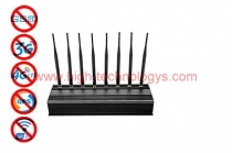 Powerful Adjustable 8 Bands Cell Phone Signal Blocker WiFi GPS Jammer