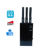 Portable Wifi Wireless Video Cell Phone Jammer with 3 Band 